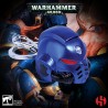 KEY CHAINS - SPACE MARINE PRIMARIS HELMET ULTRAMARINE - WARHAMMER 40K