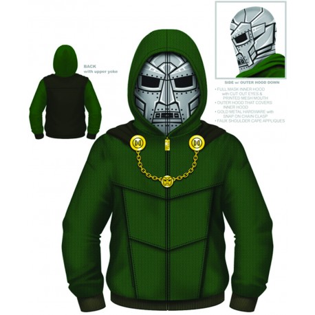 Dr.Doom Costume Hoodie Xxl
