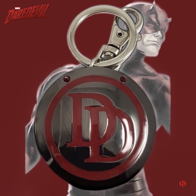 Marvel Superhero Daredevil Design Logo Alloy Keychain Key Chains Keyfob Keyring 