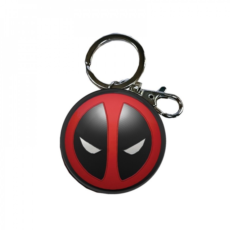 Marvel Deadpool Logo Laser Cut Rubber Keychain 
