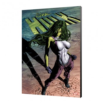 She-Hulk 02 - Deodato - 35x50 wood panel