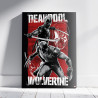 Wood panel Deadpool & Wolverine 03 - 35x50cm - Maximum Effort