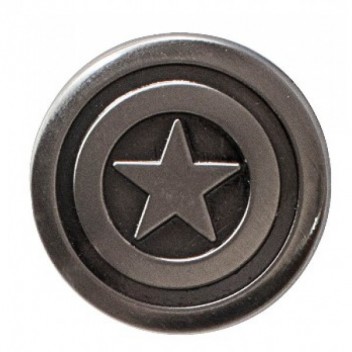 Captain America Shield Pewter Label Pin